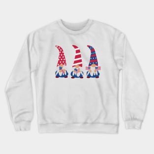 Cute Gnomes Celebrating independence day Patriotic Crewneck Sweatshirt